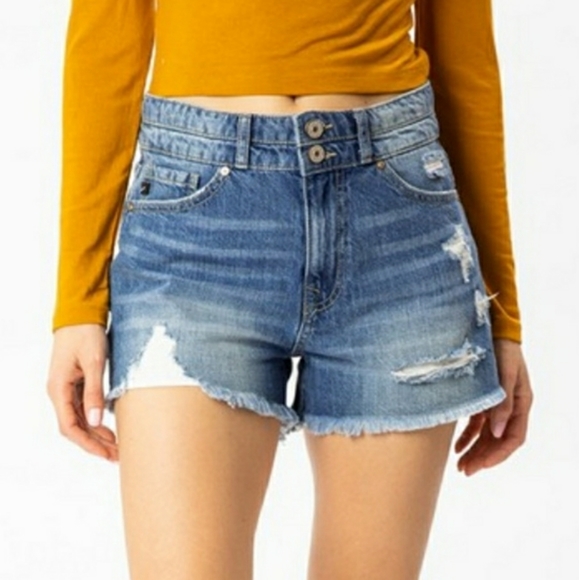 KANCAN High Rise Denim Shorts - Picture 2 of 6